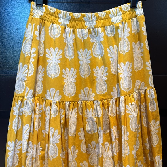 La Double J Yellow & White Pineapple Print Maxi - The Big Skirt - Picture 4 of 10